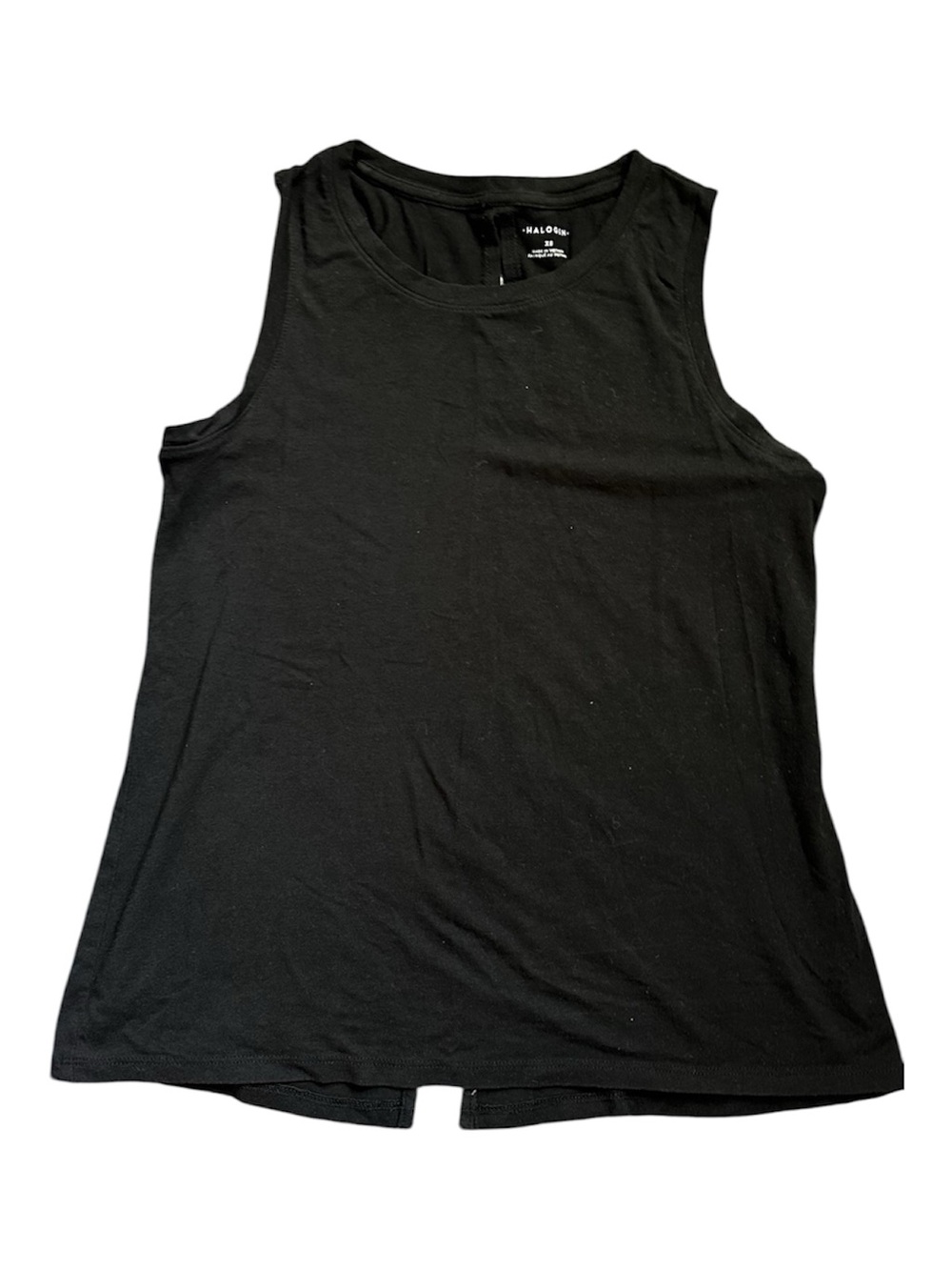 Halogen Black Muscle Tank with Scoop Neck